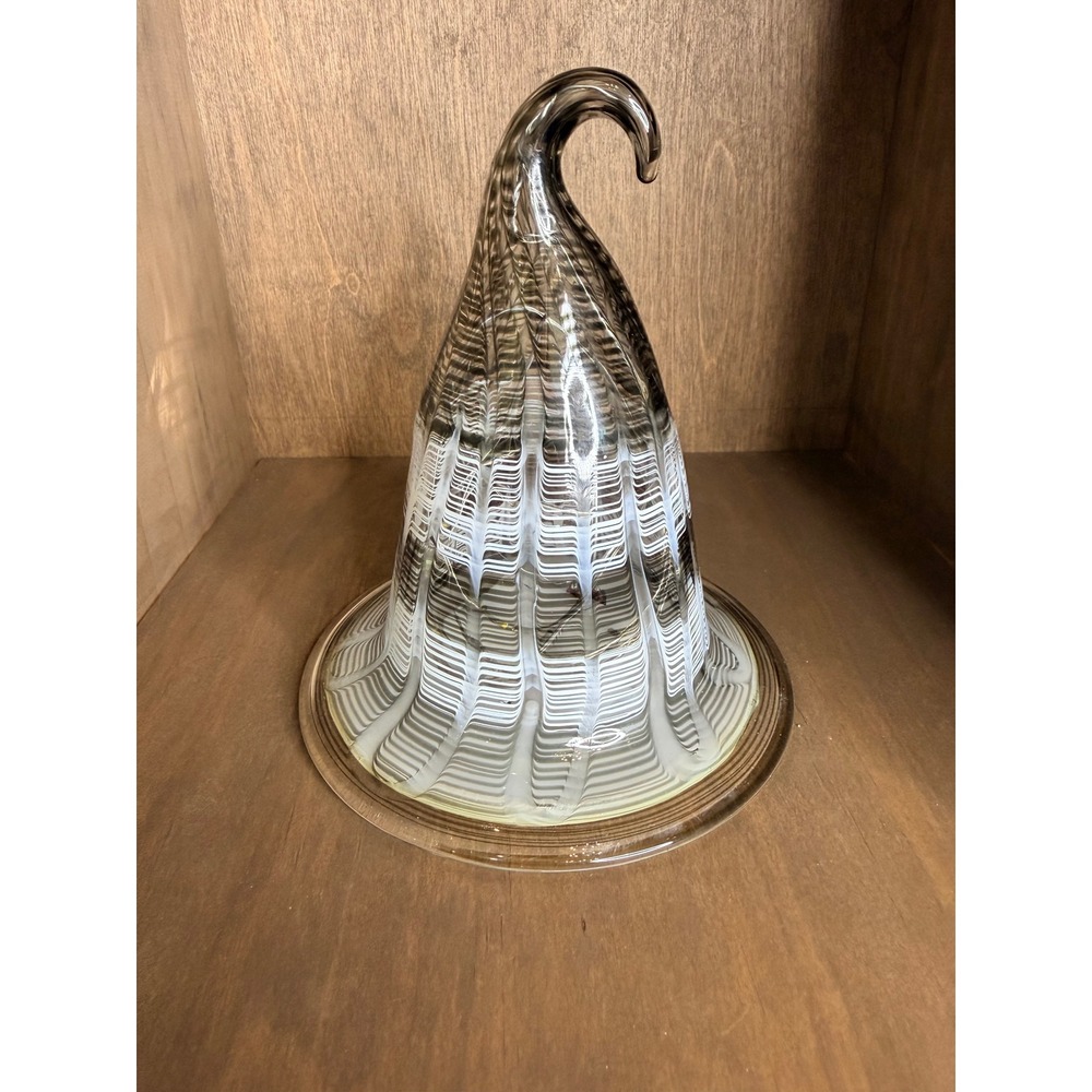 Anthropologie Swirl Glass Witch Hat Decor with Fairy Lights